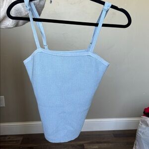 Old Navy Light Blue Ribbed Crop Top